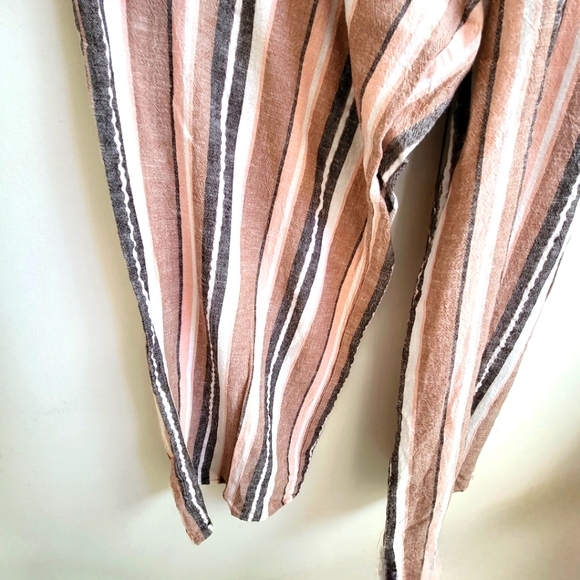 Chloe Rene Summer Boho Jumpsuit Sleeveless Linen Blend Size Petite Large - Picture 9 of 15